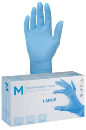 Picture of NITRILE PF BLUE GLOVES LARGE 