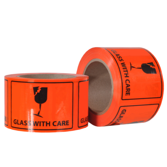Picture of LABEL GLASS WITH CARE 72mm x100mm ROLL/660 