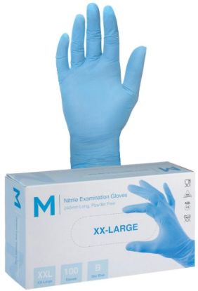 Picture of NITRILE PF BLUE GLOVES 2XLARGE 